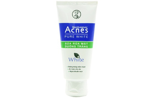 Sữa rửa mặt dưỡng trắng cho da ngừa khuẩn mụn Acnes Pure White 100g